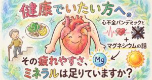 心不全パンデミックとマグネシウムの話。その疲れやすさ、ミネラルは足りていますか？