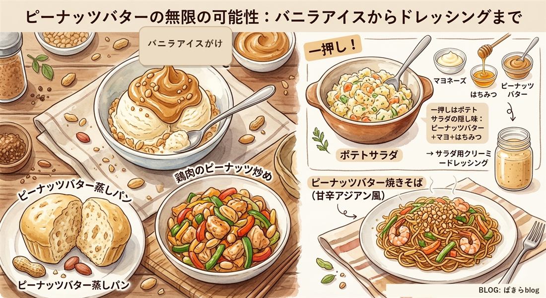 ピーナッツバターの使い方いろいろ