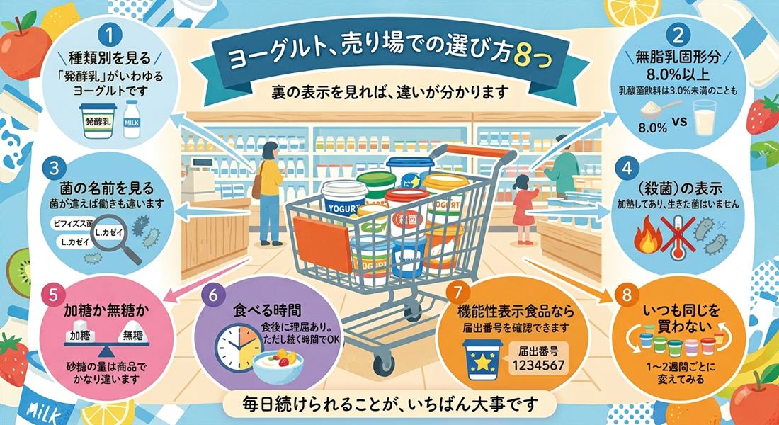 ヨーグルト、売り場での選び方8つ